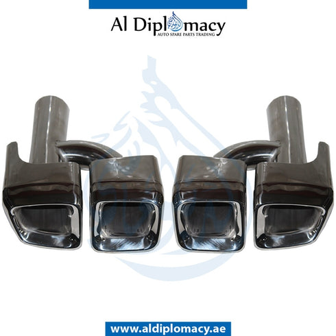 EXHAUST TAILPIPE Tip, 63 Style, SET for Mercedes-Benz S Class W221 (2006-2013) models, Part Number T-221EXANI632011SET