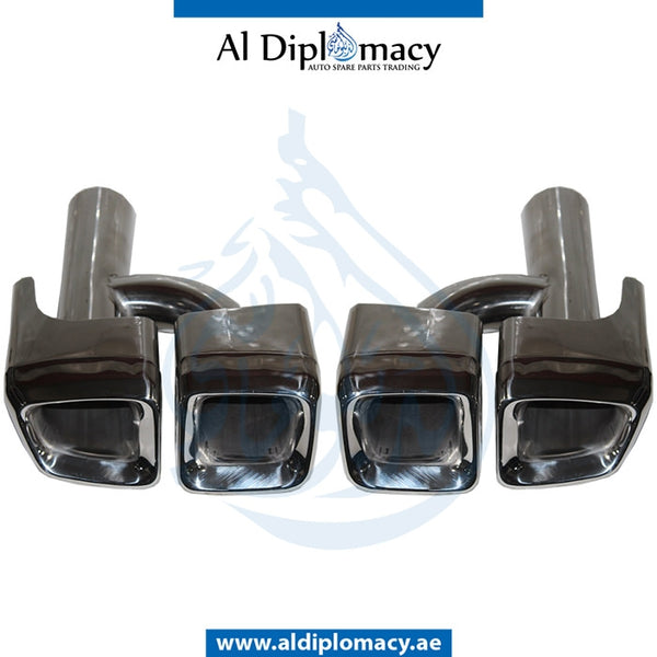 EXHAUST TAILPIPE Tip, 63 Style, SET for Mercedes-Benz S Class W221 (2006-2013) models, Part Number T-221EXANI632011SET