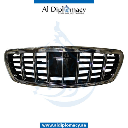 SHOW Grille, BRABUS Style, BLACK for Mercedes-Benz S Class W222 (2014-2020) models, Part Number T-222 GRILLE ( BRABUS STYLE)