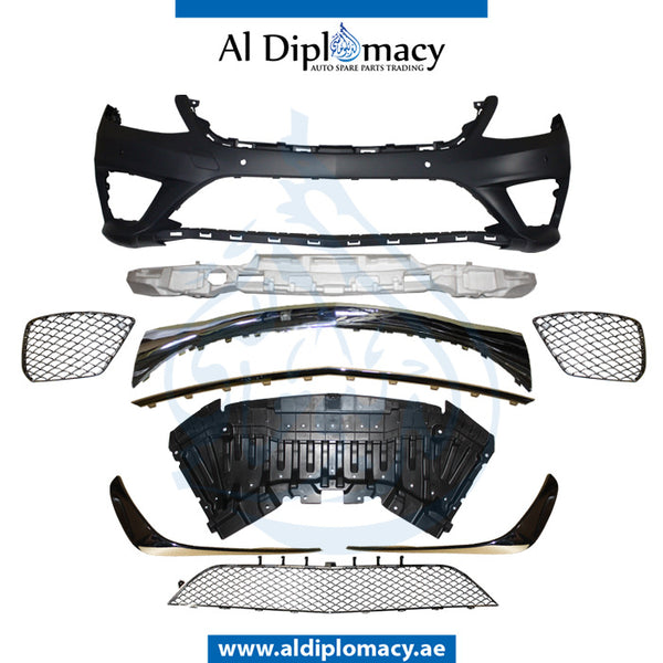 Front Bumper, WITH SENSOR Hole, AMG 65, COMPLETE for Mercedes-Benz S Class W222 (2014-2020) models, Part Number T-2228802447(65AMG)-CO