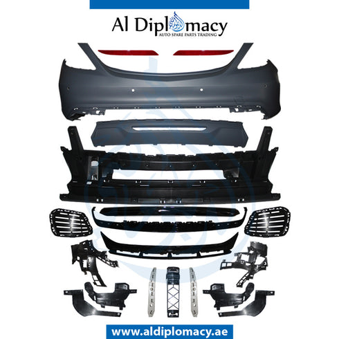 Rear Bumper, WITH SENSOR Hole, AMG 65, COMPLETE for Mercedes-Benz S Class W222 (2014-2020) models, Part Number T-2228851625(65AMG)-CO