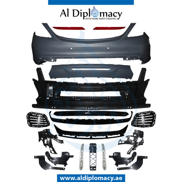 Rear Bumper, WITH SENSOR Hole, AMG 65, COMPLETE for Mercedes-Benz S Class W222 (2014-2020) models, Part Number T-2228851625(65AMG)-CO