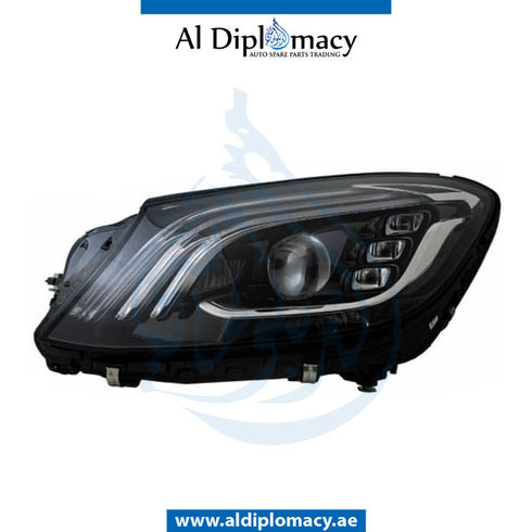 Left Headlight, UPRADE TO 2020 LOOK for Mercedes-Benz S Class W222 (2014-2020) models, Part Number T-2229067703