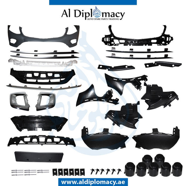 Front Bumper, WITH SENSOR Hole, Amg, COMPLETE for Mercedes-Benz GLC Class W253 (2015-2022) models, Part Number T-2538853300-CO-CN