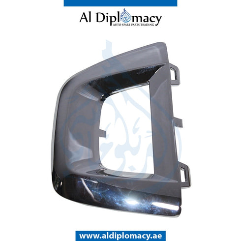 Front Right Lower Outer BUMPER CHROME MOLDING for Mercedes-Benz GLC Class W253 (2015-2022) models, Part Number T-2538856000