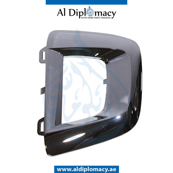 Front Left Lower Inner BUMPER CHROME MOLDING for Mercedes-Benz GLC Class W253 (2015-2022) models, Part Number T-2538856100