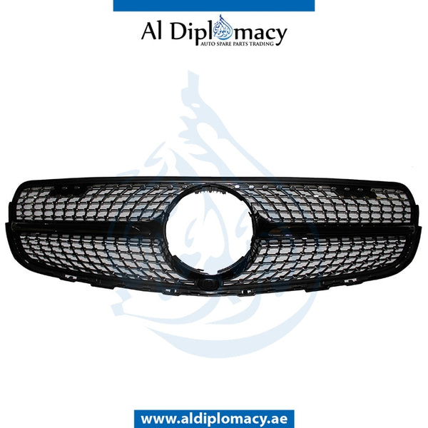 SHOW Grille, Black, COMPLETE for Mercedes-Benz GLC Class W253 (2015-2022) models, Part Number T-2538880100-CO-BK