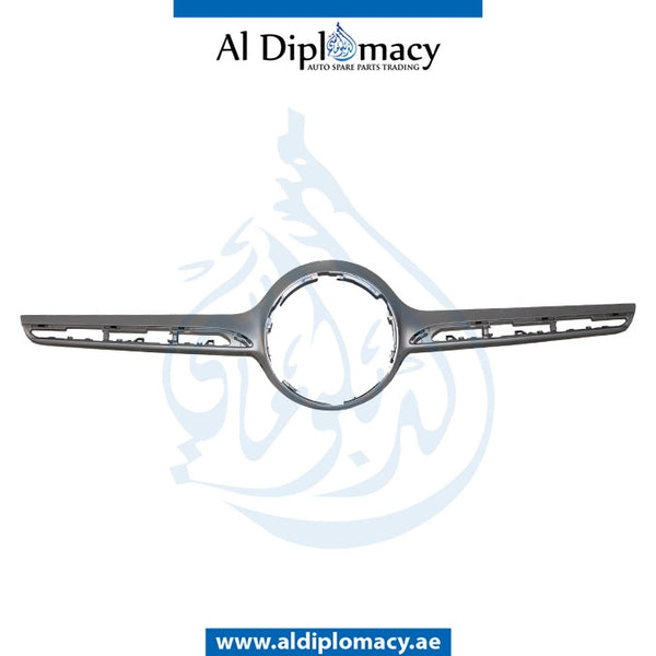 SHOW GRILLE Molding, WITHOUT SURROUND VIEW CAMERA Hole, SILVER for Mercedes-Benz GLC Class W253 (2015-2022) models, Part Number T-2538880223 9982