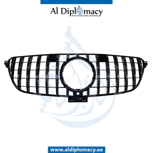 SHOW Grille, GTR Style, BLACK for Mercedes-Benz GLE Class C292 (2015-2020) models, Part Number T-292GRILL (GTR STYLE)-BK