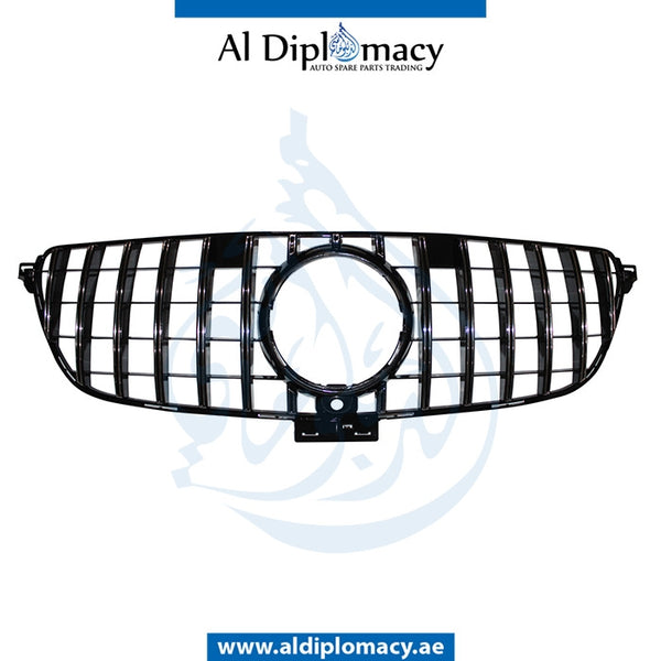 SHOW Grille, GTR Style, BLACK for Mercedes-Benz GLE Class C292 (2015-2020) models, Part Number T-292GRILL (GTR STYLE)-BK