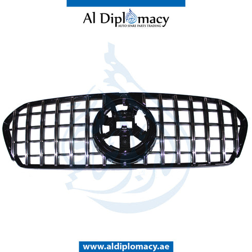 SHOW Grille, GTR Style, BLACK for Mercedes-Benz EQC Class N293 (2019-2023) models, Part Number T-293GRILL GTR STYLE-BK