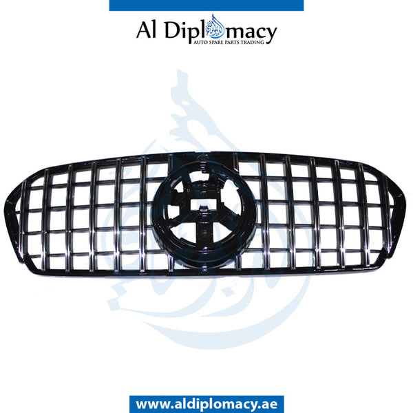 SHOW Grille, GTR Style, BLACK for Mercedes-Benz EQC Class N293 (2019-2023) models, Part Number T-293GRILL GTR STYLE-BK