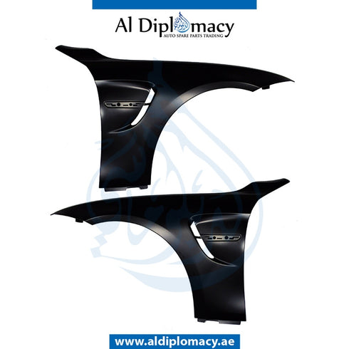 Front Fender, Black, Set, M4 LCI STYLE for BMW 1 Series F32 (2013-2017) models, Part Number T-41358066917/918-BK