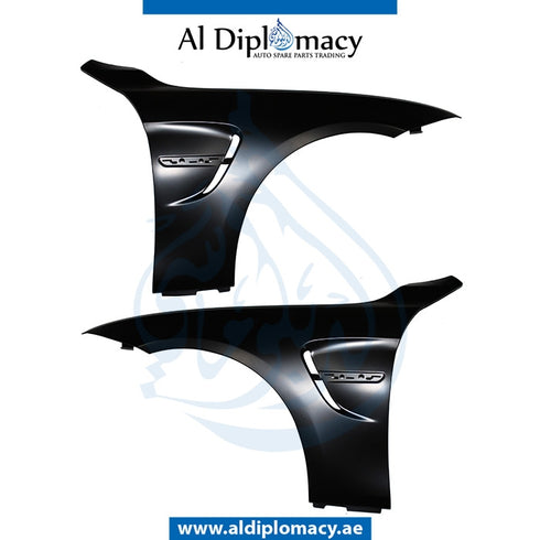 Front Fender, Chrome, Set, M4 LCI STYLE for BMW 1 Series F32 (2013-2017) models, Part Number T-41358066917/918-CR