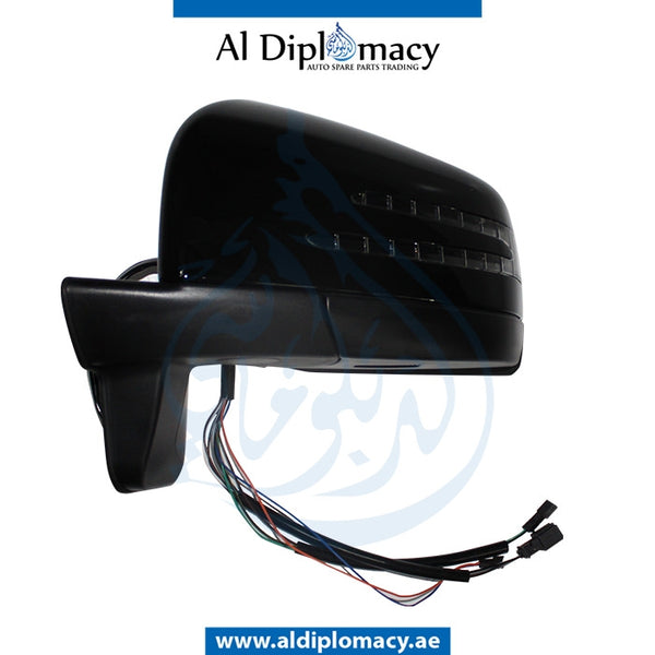 Left Mirror, BLACK for Mercedes-Benz G Class W463 (1992-2022) models, Part Number T-4638109316-BK