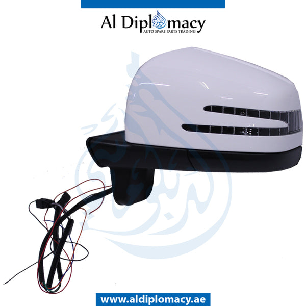 Left Mirror, WHITE for Mercedes-Benz G Class W463 (1992-2022) models, Part Number T-4638109316-WH