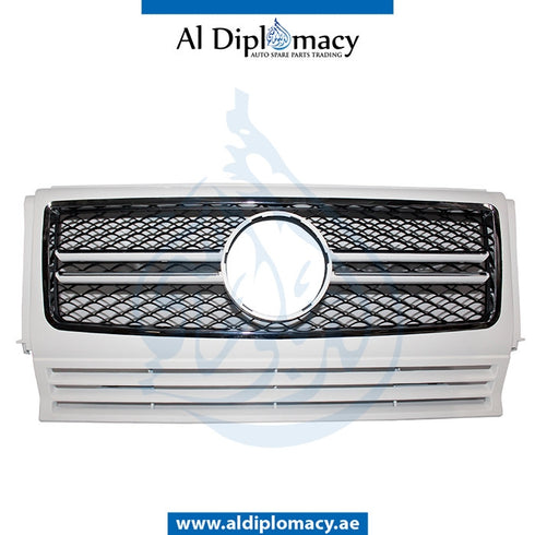 SHOW Grille, White, 63 for Mercedes-Benz G Class W463 (1992-2022) models, Part Number T-4638800523-WH