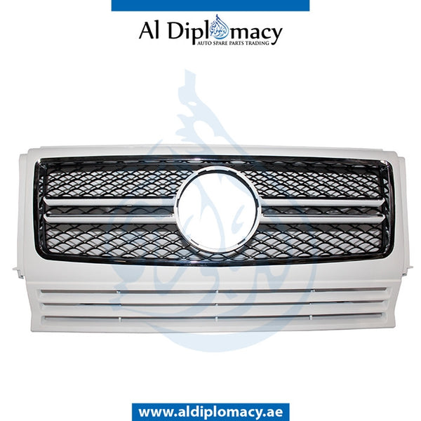 SHOW Grille, White, 63 for Mercedes-Benz G Class W463 (1992-2022) models, Part Number T-4638800523-WH