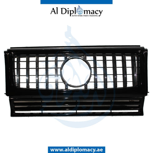 SHOW Grille, Black, GT STYLE for Mercedes-Benz G Class W463 (1992-2022) models, Part Number T-4638800523(GT)-BK