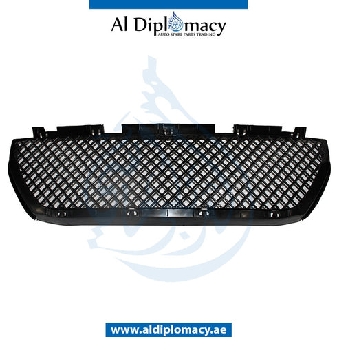 Front Lower BUMPER Grille, BLACK Matt, CENTER for BMW 3 Series E46 (1998-2005) models, Part Number T-51112694724
