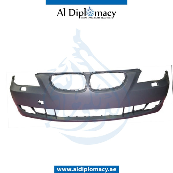 Front Bumper, WITHOUT SENSOR Hole, WITH WIPER HOLE for BMW 5 Series E60 (2004-2010) models, Part Number T-51117178076