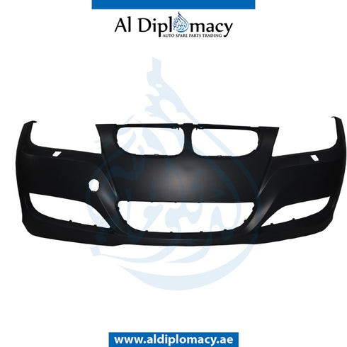 Front Bumper, WITHOUT SENSOR Hole, WITH WIPER HOLE for BMW 3 Series E90 (2005-2011) models, Part Number T-51117204248