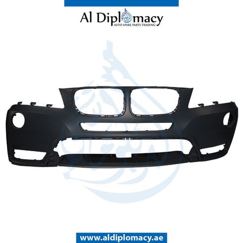 Front Bumper, WITHOUT SENSOR HOLE for BMW X3 Series F25 (2010-2017) models, Part Number T-51117210451