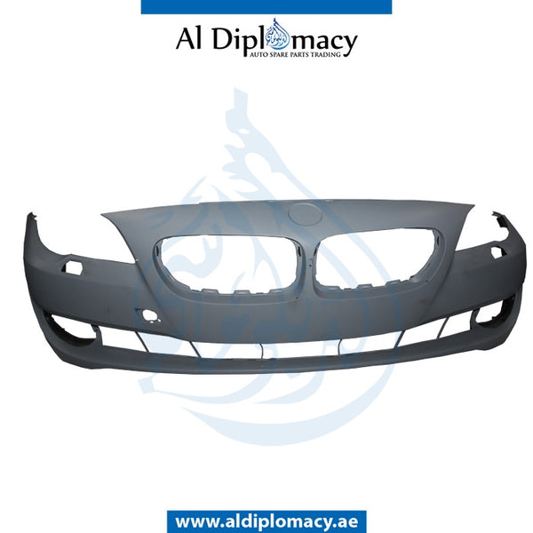 Front Bumper, WITHOUT Sensor, AND WITH WIPER HOLE for BMW 5 Series F10 (2010-2016) models, Part Number T-51117285960