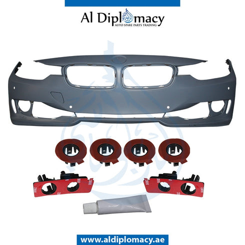Front Bumper, WITH SENSOR AND CAMERA HOLE for BMW 3 Series F30 (2011-2015) models, Part Number T-51117292995