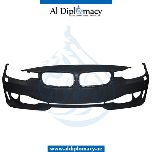 Front Bumper, WITH SENSOR AND WIPER Hole, WITHOUT CAMERA HOLE for BMW 3 Series F30 (2011-2015) models, Part Number T-51117292997