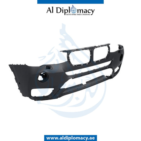 Front Bumper, WITH SENSOR AND WIPER HOLE for BMW X3 Series F25 (2010-2017) models, Part Number T-51117389898