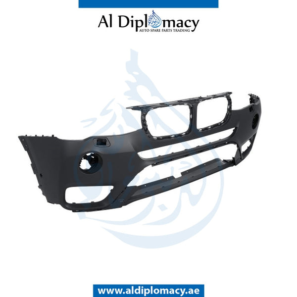Front Bumper, WITH SENSOR AND WIPER HOLE for BMW X3 Series F25 (2010-2017) models, Part Number T-51117389898