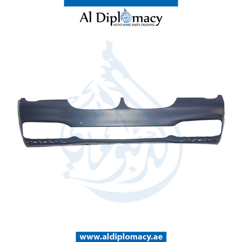 Front Bumper, WITH SENSOR Hole, COMPLETE for BMW 7 Series G11 (2015) models, Part Number T-51117402815