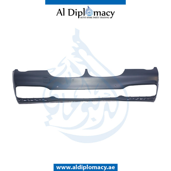 Front Bumper, WITH SENSOR Hole, COMPLETE for BMW 7 Series G11 (2015) models, Part Number T-51117402815