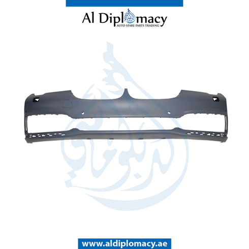 Front Bumper, WITH SENSOR AND WIPER HOLE for BMW 7 Series G11 (2015) models, Part Number T-51117402818