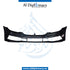 Front Bumper, WITH SENSOR HOLE for BMW 5 Series G30 (2016-2020) models