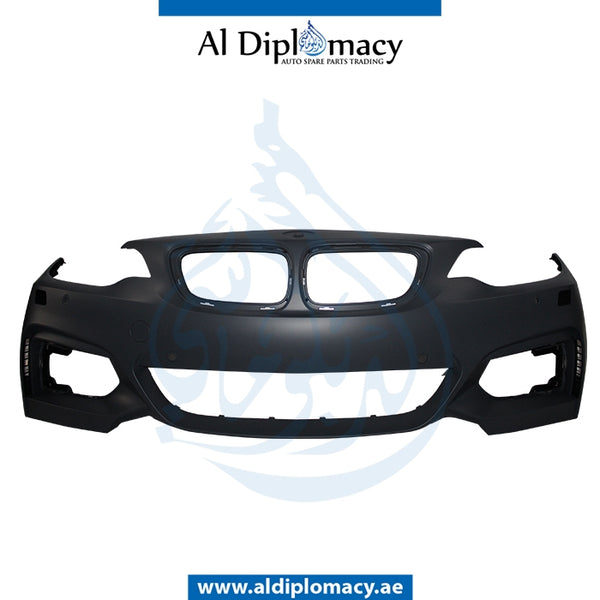Front Bumper, WITH SENSOR AND WIPER Hole, Empty, M LOOK for BMW 2 Series F22 (2017-2021) models, Part Number T-51118058063