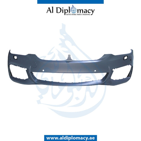 Front Bumper, WITH SENSOR AND WIPER Hole, M Tec, COMPLETE for BMW 5 Series G30 (2016-2020) models