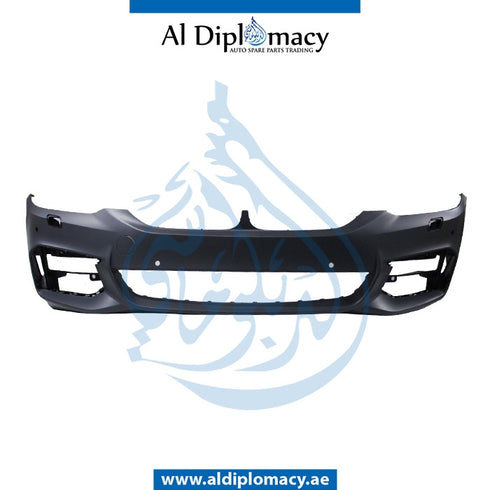 Front Bumper, WITH SENSOR AND WIPER Hole, M PERFORMANCE Look, COMPLETE for BMW 5 Series G30 (2016-2020) models