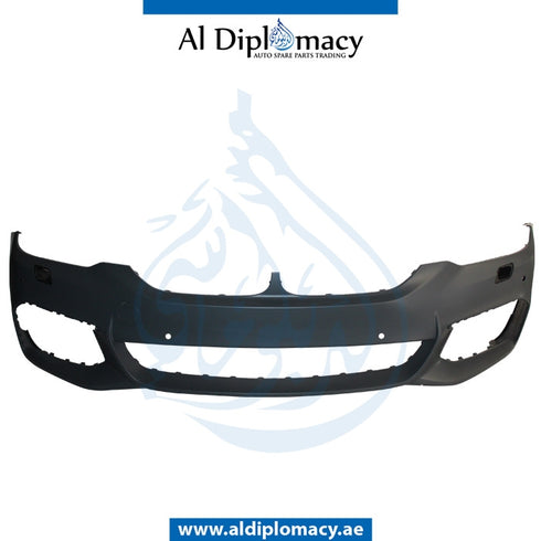 Front BUMPER WITH SENSOR Hole, AND WIPER HOLE for BMW 5 Series G30 (2016-2020) models, Part Number T-51118069075