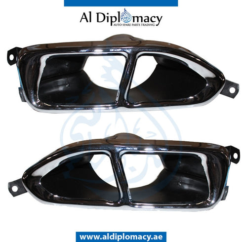 EXHAUST TAILPIPE Tip, M Look, SET for BMW 7 Series G11 (2015) models, Part Number T-51127371721/722