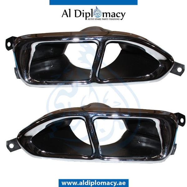 EXHAUST TAILPIPE Tip, M Look, SET for BMW 7 Series G11 (2015) models, Part Number T-51127371721/722