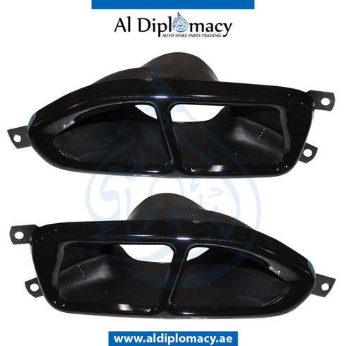 EXHAUST TAILPIPE Tip, M Look, SET for BMW 7 Series G11 (2015) models, Part Number T-51128063167/168