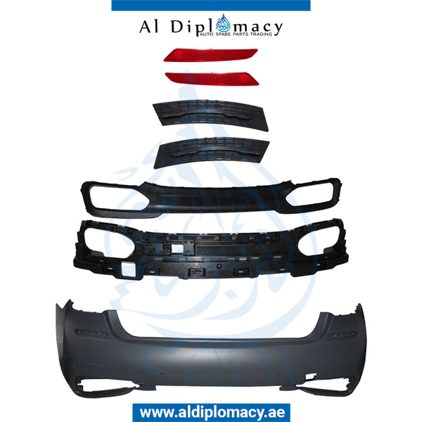 Rear Bumper, WITH SENSOR Hole, M-tec, COMPLETE for BMW 7 Series G11 (2015) models, Part Number T-51128064758-CO