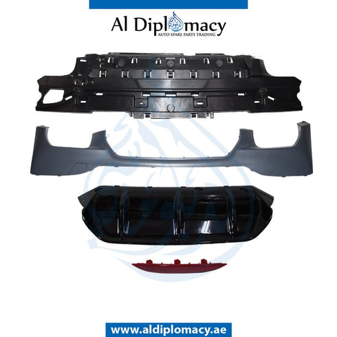 Rear BUMPER Diffuser, COMPLETE for BMW 5 Series F90 (2020-2023) models, Part Number T-51128073379-CO