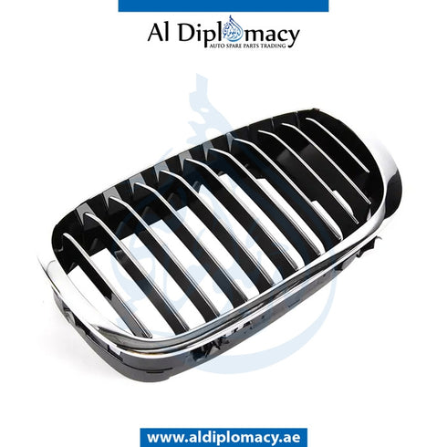 Left SHOW Grille, CHROME for BMW 3 Series E46 (1998-2005) models, Part Number T-51137064317