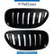 SHOW Grille, DOUBLE Line, Black, M6 Style, SET for BMW 5 Series E63 (2003-2010) models, Part Number T-51137077931/932-BK