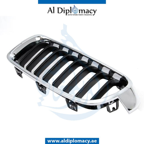 Left SHOW Grille, CHROME & Black, WITH SPORT LINE for BMW 3 Series F30 (2011-2015) models