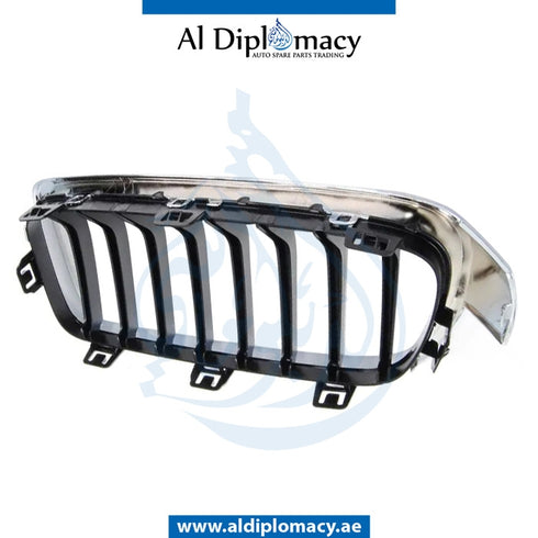 Right SHOW Grille, CHROME & Black, WITH SPORT LINE for BMW 3 Series F30 (2011-2015) models