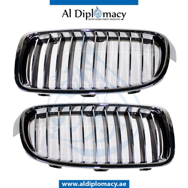 SHOW Grille, CHROME & Black, SET for BMW 3 Series F30 (2015-2019) models, Part Number T-51137263481+T-51137263482
